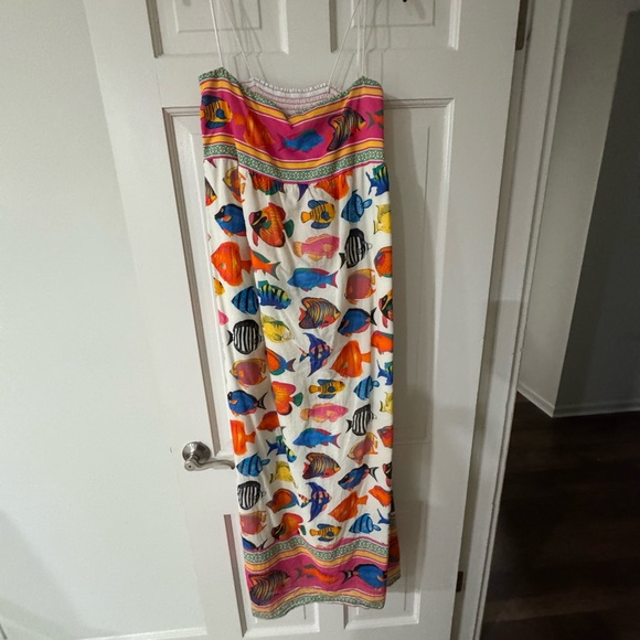 Show Me Your MuMu Dresses & Skirts - Show Me Your MuMu Colorful Fish Print Maxi Dress M EUC $100